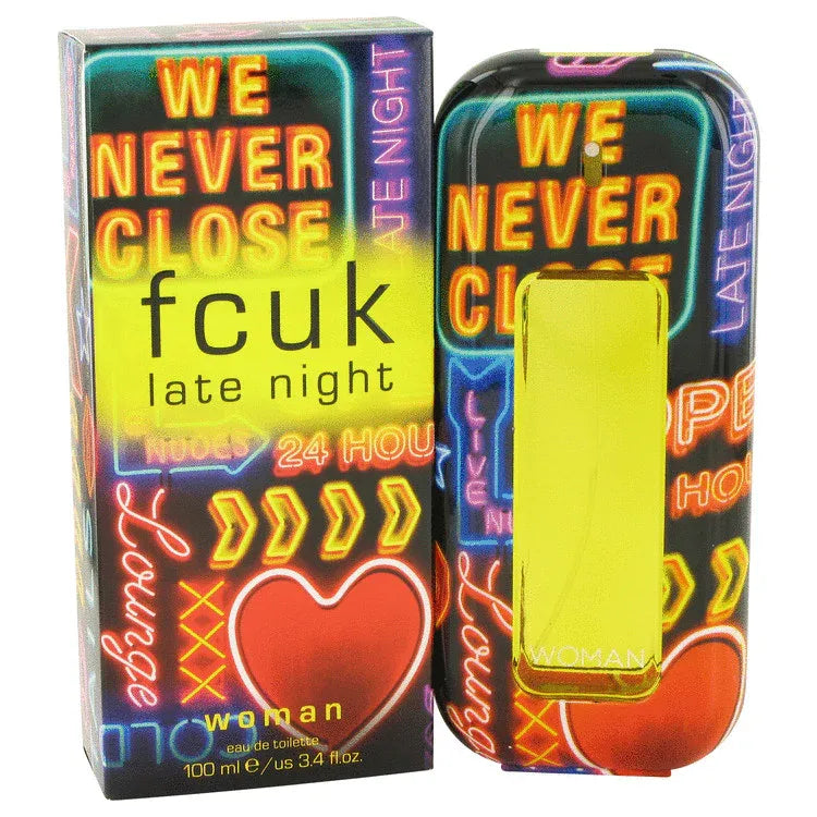 An image displaying FCUK Late Night by French Connection Eau De Toilette Spray 3.4 oz for Women by French Connection