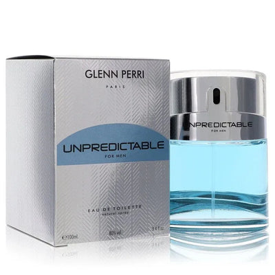 An image displaying Unpredictable by Glenn Perri Eau De Toilette Spray 3.4 oz for Men by Glenn Perri