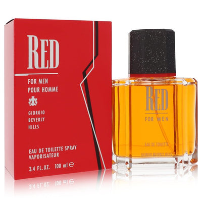 An image displaying RED by Giorgio Beverly Hills Eau De Toilette Spray oz for Men by Giorgio Beverly Hills