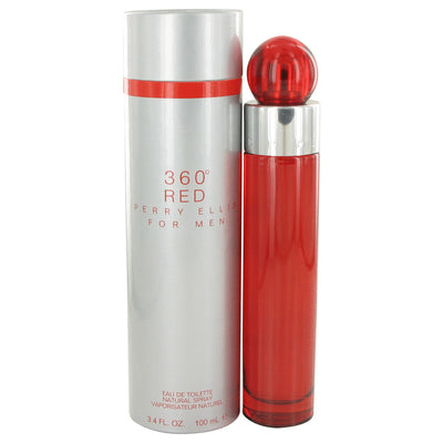 An image displaying Perry Ellis 360 Red by Perry Ellis Eau De Toilette Spray for Men by Perry Ellis