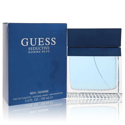 An image displaying Guess Seductive Homme Blue by Guess Eau De Toilette Spray 3.4 oz for Men by Guess