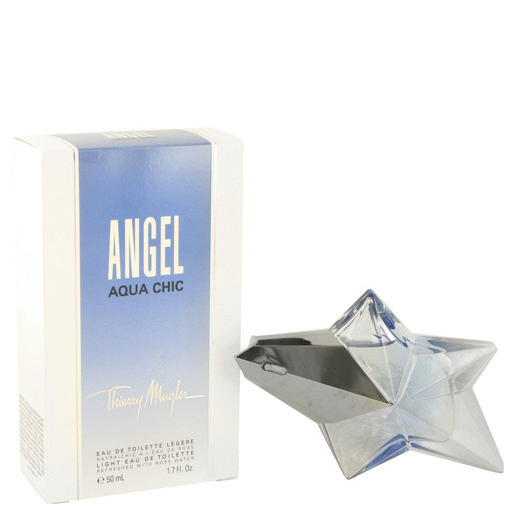An image displaying Angel Aqua Chic by Thierry Mugler Light Eau De Toilette Spray 1.7 oz for Women by Thierry Mugler