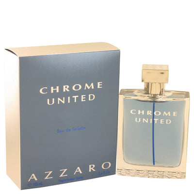 An image displaying Chrome United by Azzaro Eau De Toilette Spray for Men by Azzaro