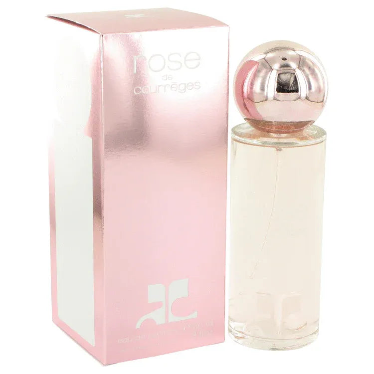 An image displaying Rose De Courreges by Courreges Eau De Parfum Spray (New Packaging) 3 oz for Women by Courreges