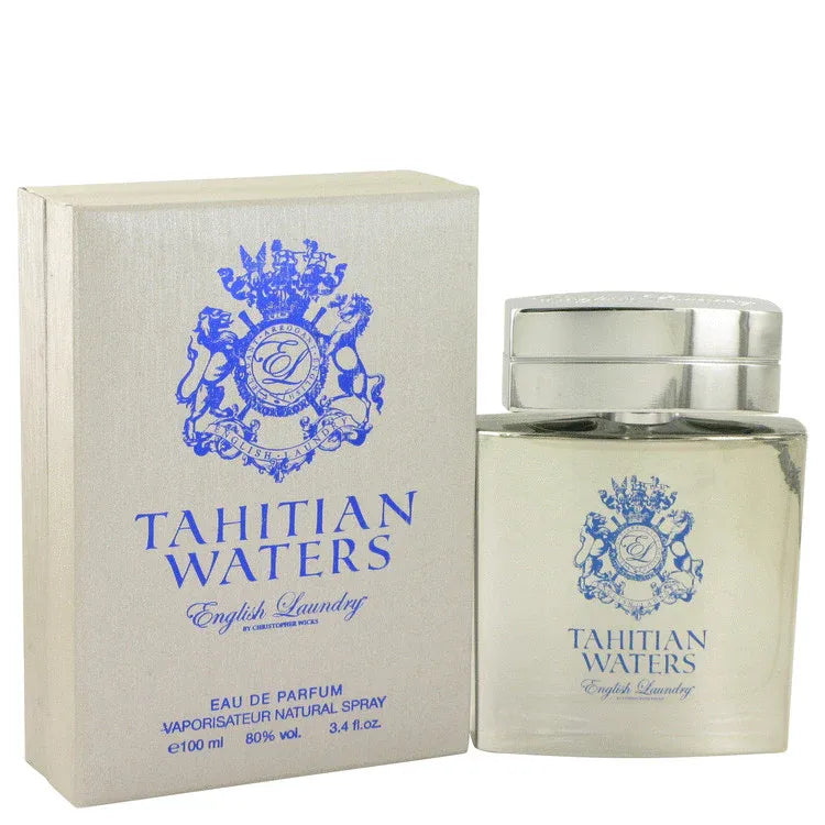 An image displaying Tahitian Waters by English Laundry Eau De Parfum Spray 3.4 oz for Men by English Laundry