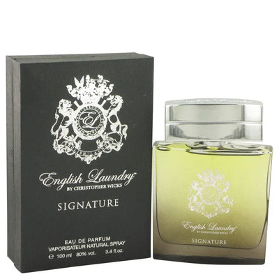 An image displaying English Laundry Signature by English Laundry Eau De Parfum Spray 3.4 oz for Men by English Laundry
