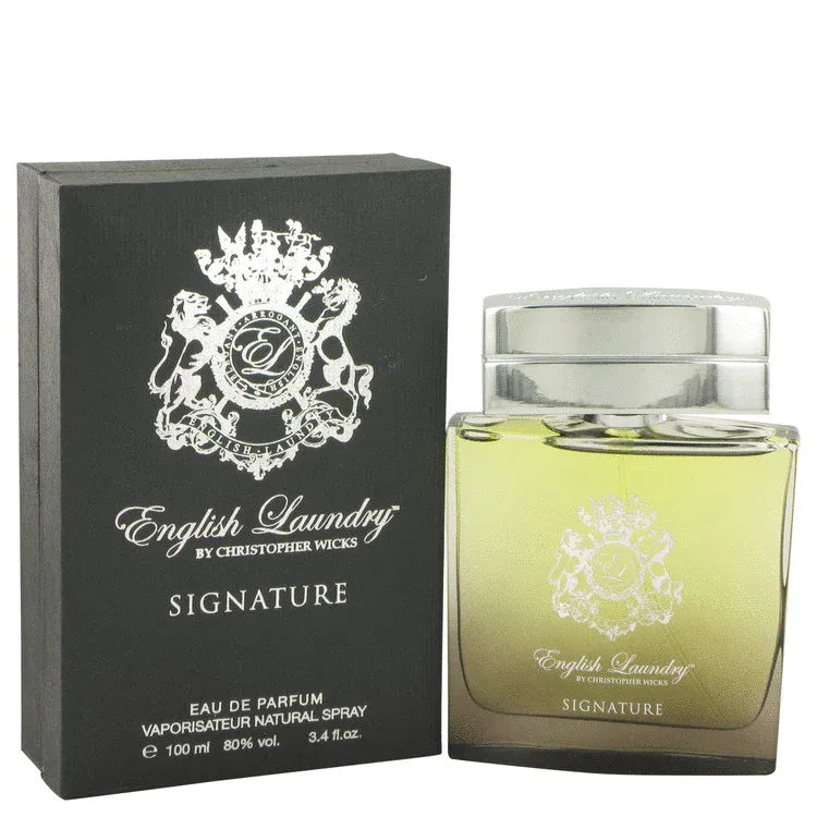 An image displaying English Laundry Signature by English Laundry Eau De Parfum Spray 3.4 oz for Men by English Laundry