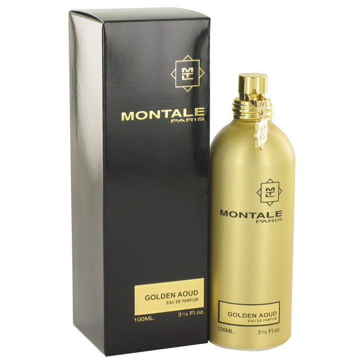An image displaying Montale Golden Aoud by Montale Eau De Parfum Spray 3.3 oz for Women by Montale