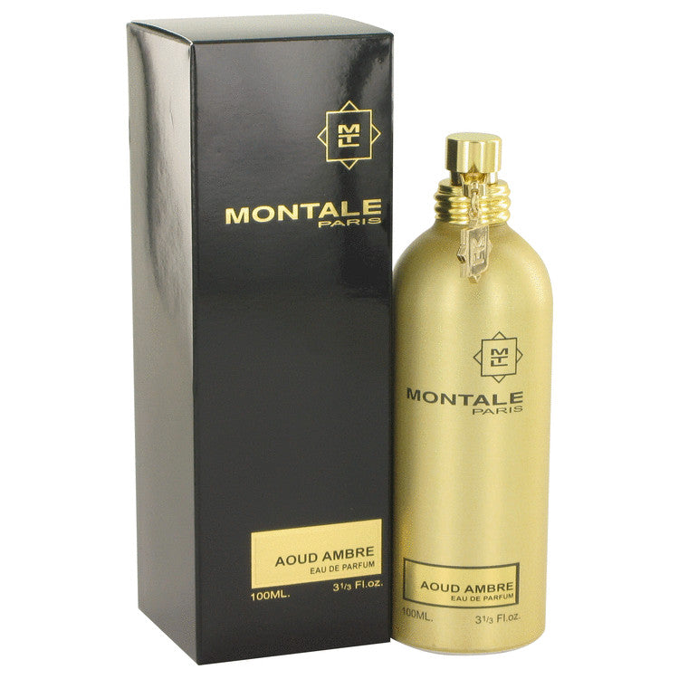 An image displaying Montale Aoud Ambre by Montale Eau De Parfum Spray (Unisex) 3.4 oz for Women by Montale