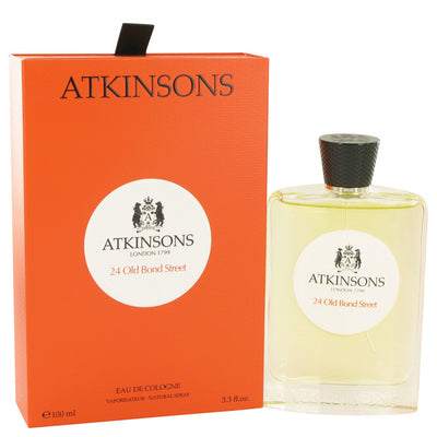 An image displaying 24 Old Bond Street by Atkinsons Eau De Cologne Spray 3.3 oz for Men by Atkinsons