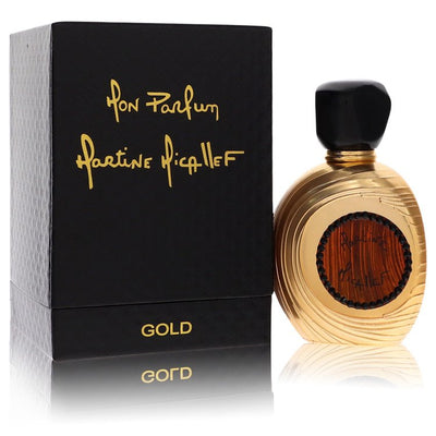 An image displaying Mon Parfum Gold by M. Micallef Eau De Parfum Spray 3.3 oz for Women by M. Micallef