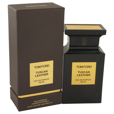 An image displaying Tuscan Leather by Tom Ford Eau De Parfum Spray for Men by Tom Ford