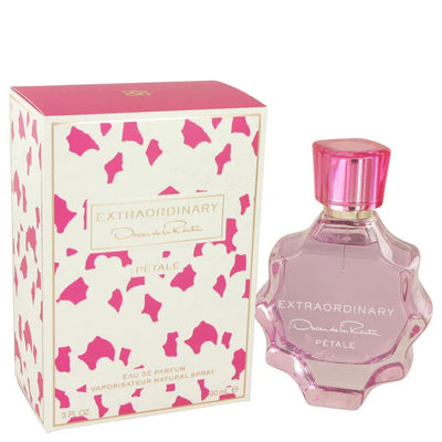 An image displaying Oscar De La Renta Extraordinary Petale by Oscar De La Renta Eau De Parfum Spray 3 oz for Women by Oscar De La Renta