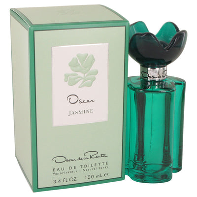 An image displaying Oscar Jasmine by Oscar De La Renta Eau De Toilette Spray 3.4 oz for Women by Oscar De La Renta
