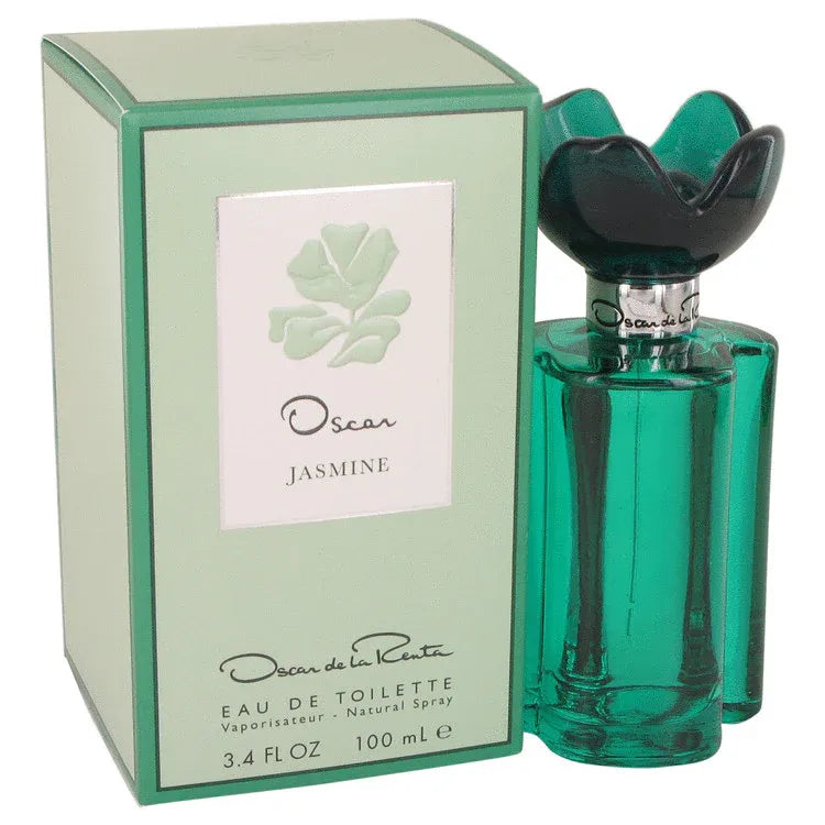 An image displaying Oscar Jasmine by Oscar De La Renta Eau De Toilette Spray 3.4 oz for Women by Oscar De La Renta