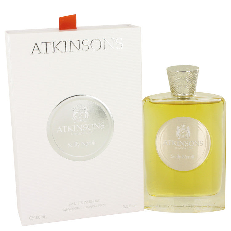 An image displaying Sicily Neroli by Atkinsons Eau De Parfum Spray 3.3 oz for Women by Atkinsons