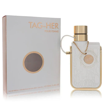 An image displaying Armaf Tag Her by Armaf Eau De Parfum Spray 3.4 oz for Women by Armaf