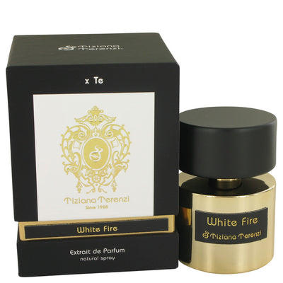 An image displaying White Fire by Tiziana Terenzi Extrait De Parfum Spray (Unisex) 3.38 oz for Women by Tiziana Terenzi