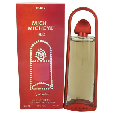 An image displaying Mick Micheyl Red by Mick Micheyl Eau De Parfum Spray (Damaged Box) 2.7 oz for Women by Mick Micheyl