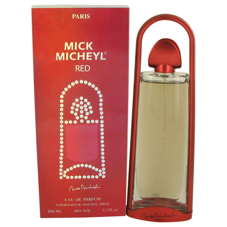 An image displaying Mick Micheyl Red by Mick Micheyl Eau De Parfum Spray (Damaged Box) 2.7 oz for Women by Mick Micheyl