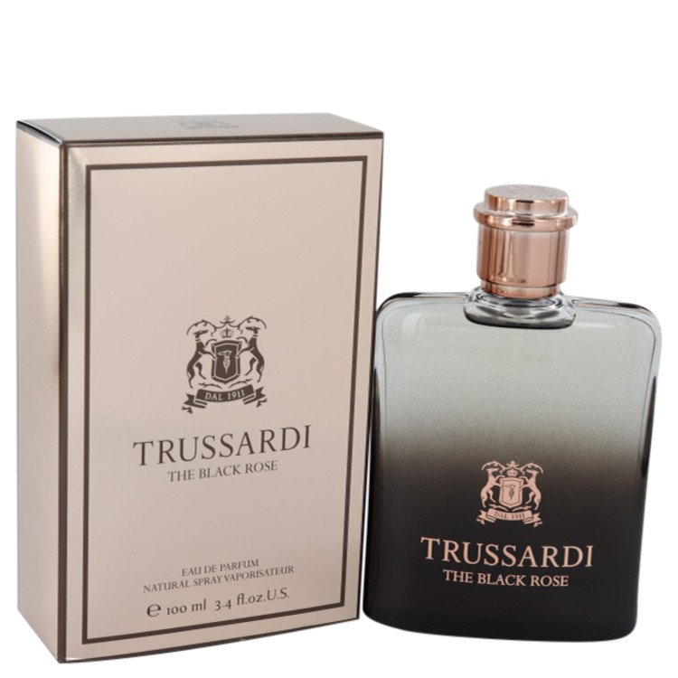 An image displaying The Black Rose by Trussardi Eau De Parfum Spray (Unisex) 3.3 oz for Women by Trussardi