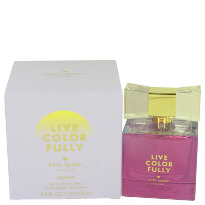 An image displaying Live Colorfully Sunset by Kate Spade Eau De Parfum Spray 3.4 oz for Women by Kate Spade