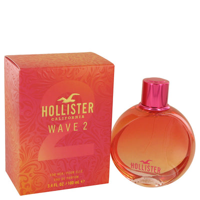An image displaying Hollister Wave 2 by Hollister Eau De Parfum Spray 3.4 oz for Women by Hollister