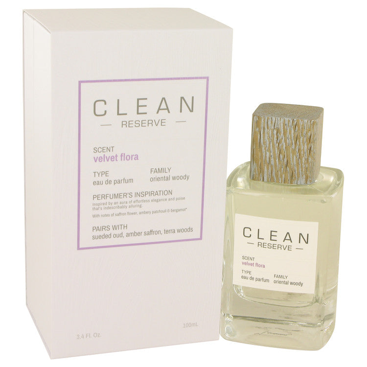 An image displaying Clean Velvet Flora by Clean Eau De Parfum Spray 3.4 oz for Women by Clean