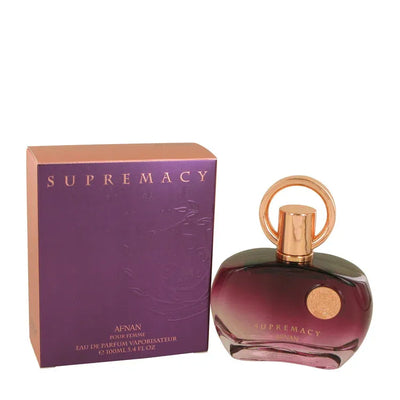 An image displaying Supremacy Pour Femme by Afnan Eau De Parfum Spray 3.4 oz for Women by Afnan