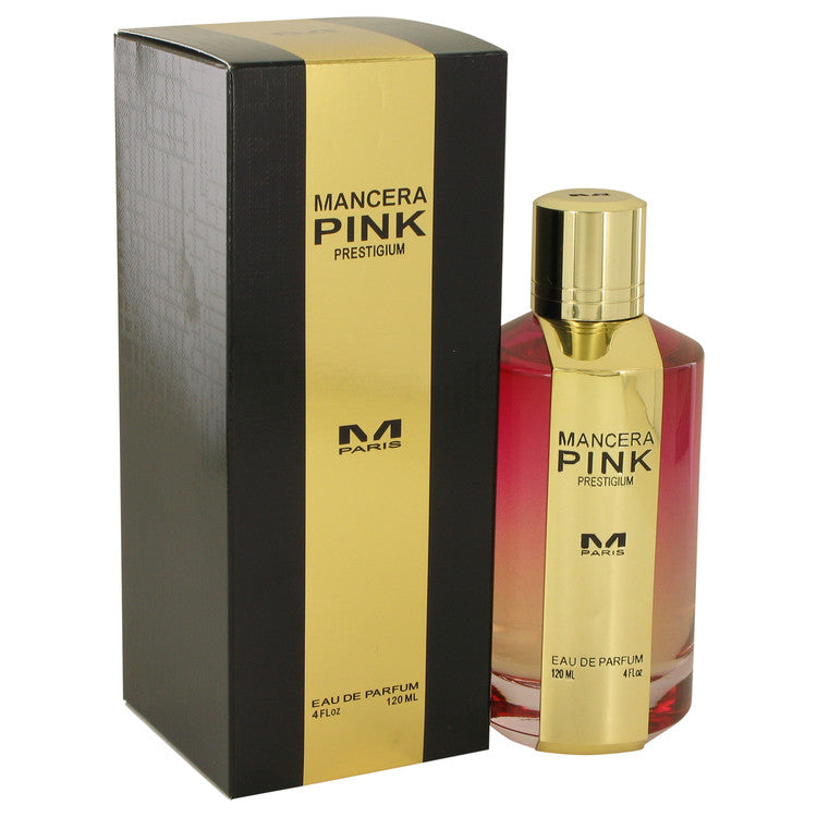 An image displaying Mancera Pink Prestigium by Mancera Eau De Parfum Spray 4 oz for Women by Mancera