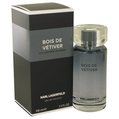 An image displaying Bois De Vetiver by Karl Lagerfeld Eau De Toilette Spray for Men by Karl Lagerfeld