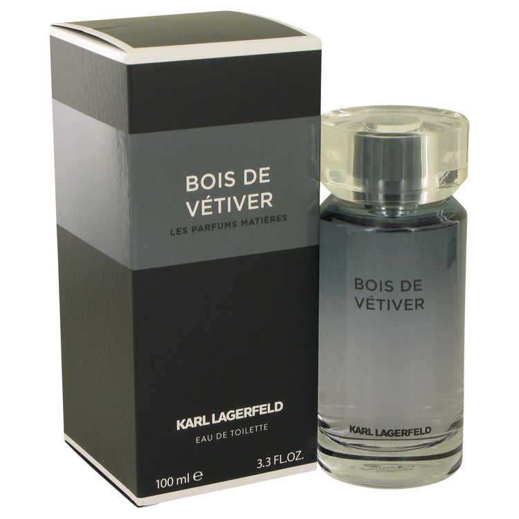 An image displaying Bois De Vetiver by Karl Lagerfeld Eau De Toilette Spray for Men by Karl Lagerfeld