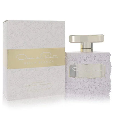 An image displaying Bella Blanca by Oscar De La Renta Eau De Parfum Spray 3.4 oz for Women by Oscar De La Renta