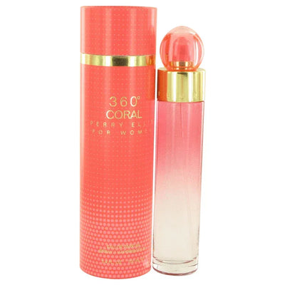 An image displaying Perry Ellis 360 Coral by Perry Ellis Eau De Parfum Spray for Women by Perry Ellis