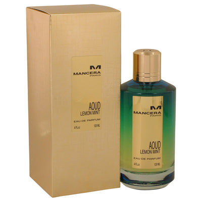 An image displaying Mancera Aoud Lemon Mint by Mancera Eau De Parfum Spray (Unisex) 4 oz for Women by Mancera