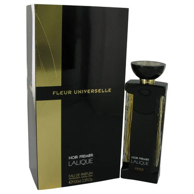 An image displaying Lalique Fleur Universelle Noir Premier by Lalique Eau De Parfum Spray 3.3 oz for Women by Lalique