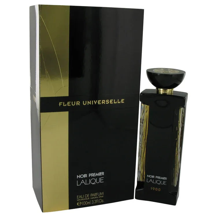 An image displaying Lalique Fleur Universelle Noir Premier by Lalique Eau De Parfum Spray 3.3 oz for Women by Lalique