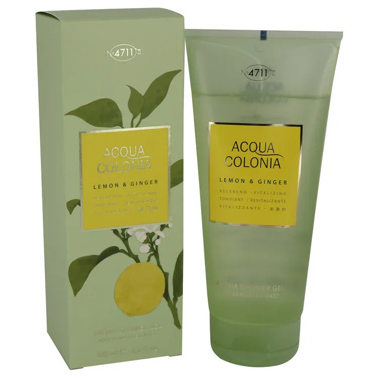 An image displaying 4711 ACQUA COLONIA Lemon & Ginger by 4711 Shower Gel 6.8 oz for Women by 4711