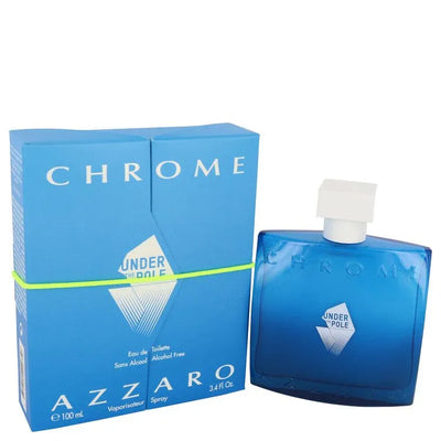 An image displaying Chrome Under The Pole by Azzaro Eau De Toilette Spray for Men by Azzaro