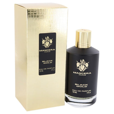 An image displaying Mancera Black Gold by Mancera Eau De Parfum Spray 4 oz for Men by Mancera