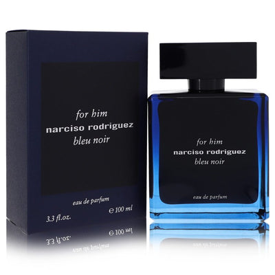 An image displaying Narciso Rodriguez Bleu Noir by Narciso Rodriguez Eau De Parfum Spray 3.3 oz for Men by Narciso Rodriguez