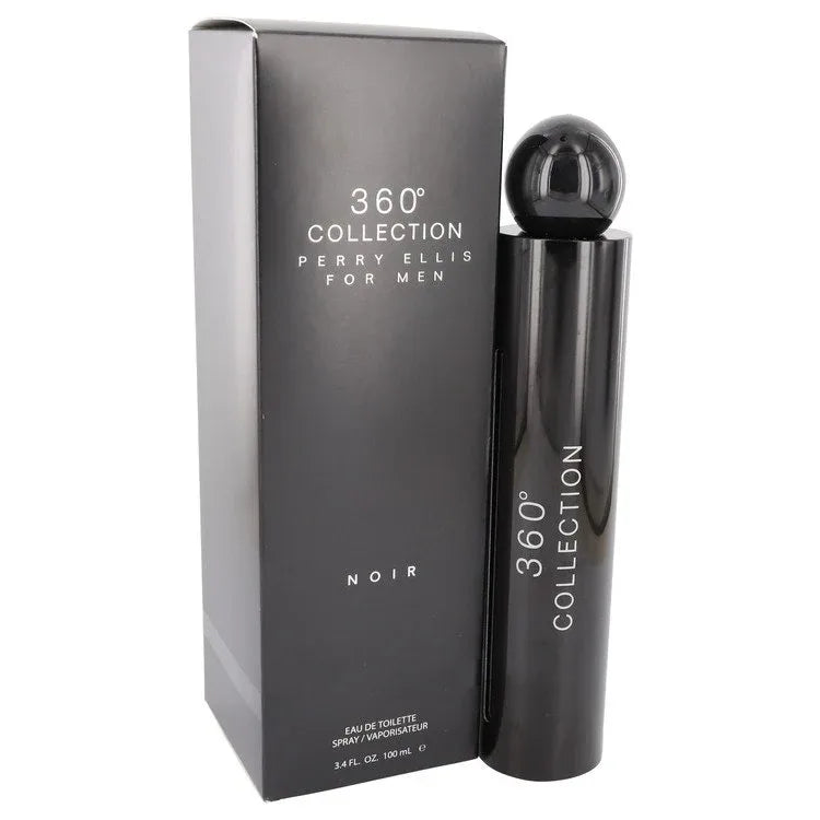 An image displaying Perry Ellis 360 Collection Noir by Perry Ellis Eau De Toilette Spray 3.4 oz for Men by Perry Ellis