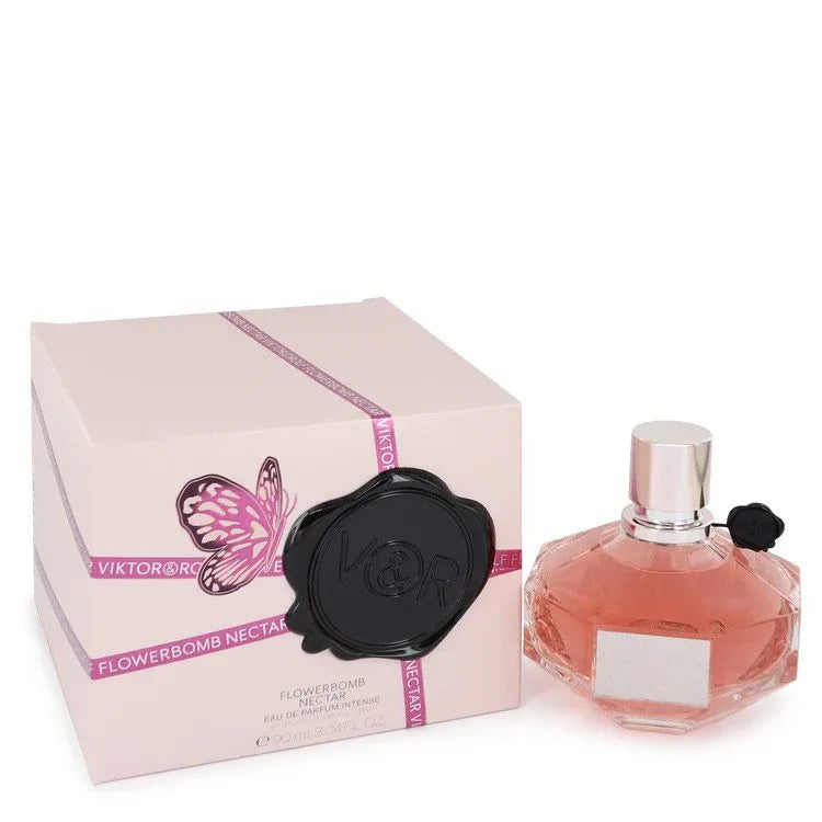 An image displaying Flowerbomb Nectar by Viktor & Rolf Eau De Parfum Intense Spray 3.04 oz for Women by Viktor & Rolf