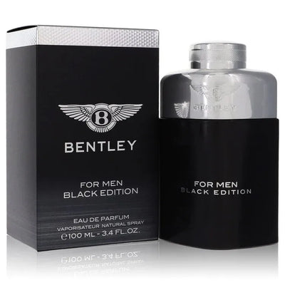 An image displaying Bentley Black Edition by Bentley Eau De Parfum Spray 3.4 oz for Men by Bentley