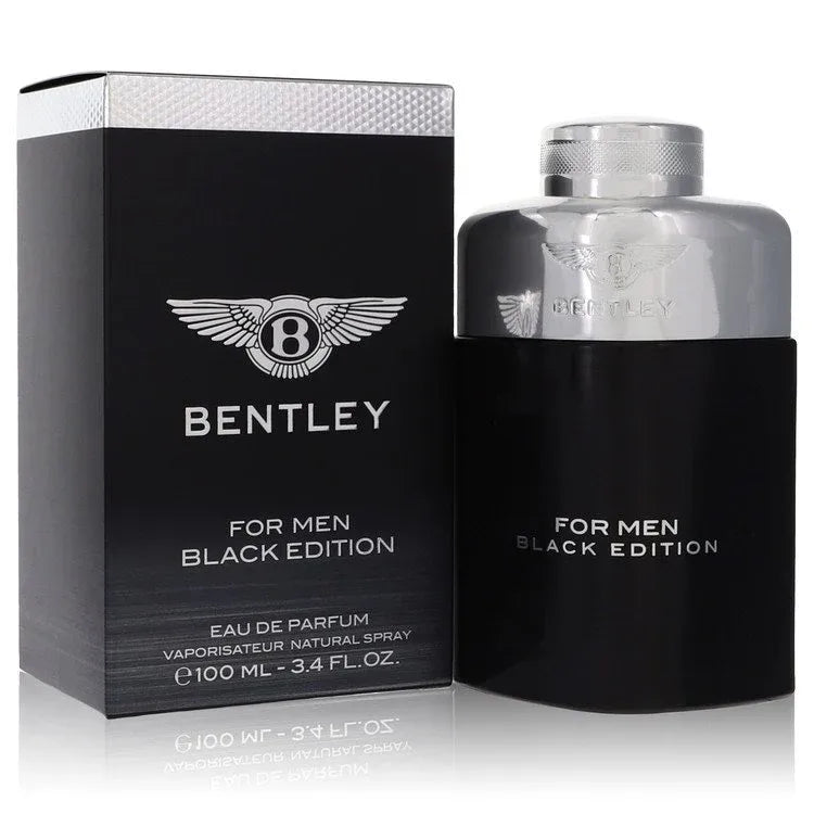 An image displaying Bentley Black Edition by Bentley Eau De Parfum Spray 3.4 oz for Men by Bentley