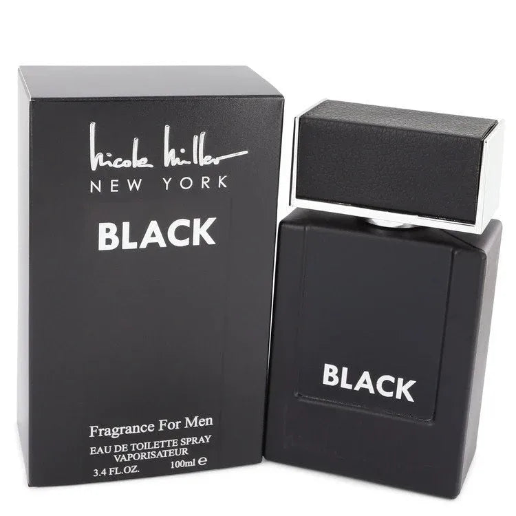 An image displaying Nicole Miller Black by Nicole Miller Eau De Toilette Spray 3.4 oz for Men by Nicole Miller