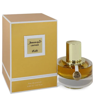 An image displaying Rasasi Junoon Leather by Rasasi Eau De Parfum Spray 1.67 oz for Women by Rasasi