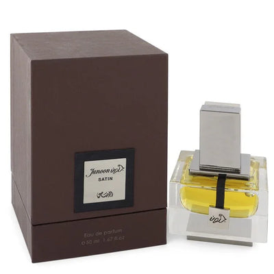 An image displaying Rasasi Junoon Satin by Rasasi Eau De Parfum Spray 1.67 oz for Women by Rasasi