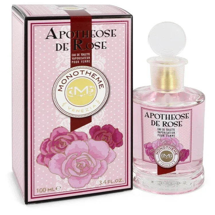 An image displaying Apothéose de Rose by Monotheme Fine Fragrances Venezia Eau De Toilette Spray 3.4 oz for Women by Monotheme Fine Fragrances Venezia