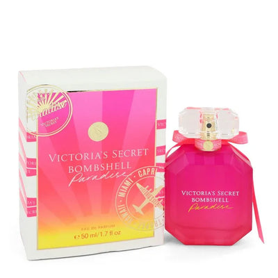 An image displaying Bombshell Paradise by Victoria's Secret Eau De Parfum Spray for Women by Victoria's Secret